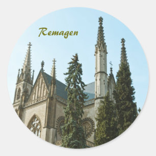 Apollinaris Church in Remagen, Germany Classic Round Sticker
