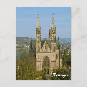 Apollinaris church in Remagen, Germany Postcard