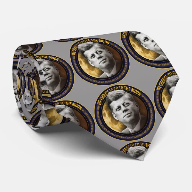Apollo 11 50th Anniversary JFK We Choose Speech Tie (Rolled)