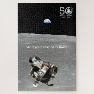 Apollo 11 50th Anniversary, Lunar Lander and Moon, Jigsaw Puzzle