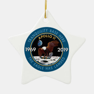 Apollo 11 50th Anniversary Mission Patch Insignia Ceramic Ornament