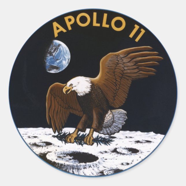 Apollo 11 classic round sticker (Front)