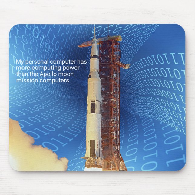 Apollo 11 Computing Power Mouse Pad (Front)