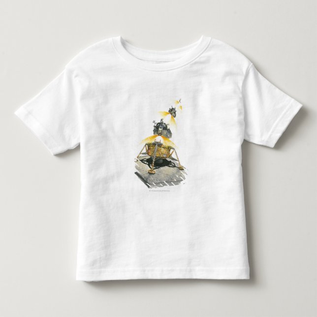 Apollo 11 Eagle module taking off from the Moon Toddler T-Shirt (Front)