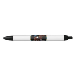 Apollo 11 insignia black ink pen