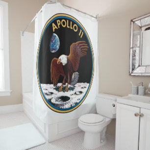 Apollo 11 insignia shower curtain