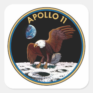 Apollo 11 insignia square sticker