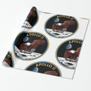 Apollo 11 insignia wrapping paper