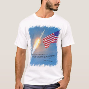 Apollo 11 launch with American Flag T-Shirt