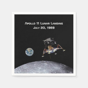 Apollo 11 Lunar Landing Napkin