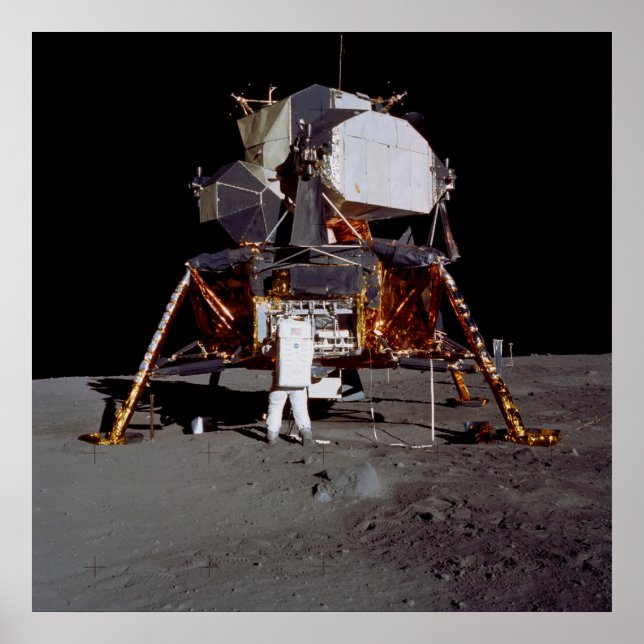 Apollo 11 Lunar Module "Eagle" on the Moon Poster (Front)