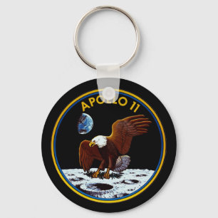 Apollo 11 mission patch key ring