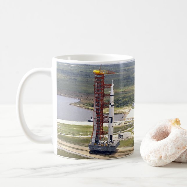Apollo 11 Mission to the Moon Anniversary Coffee Mug (With Donut)