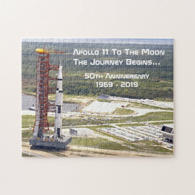 Apollo 11 Mission to the Moon Anniversary Jigsaw Puzzle (Horizontal)
