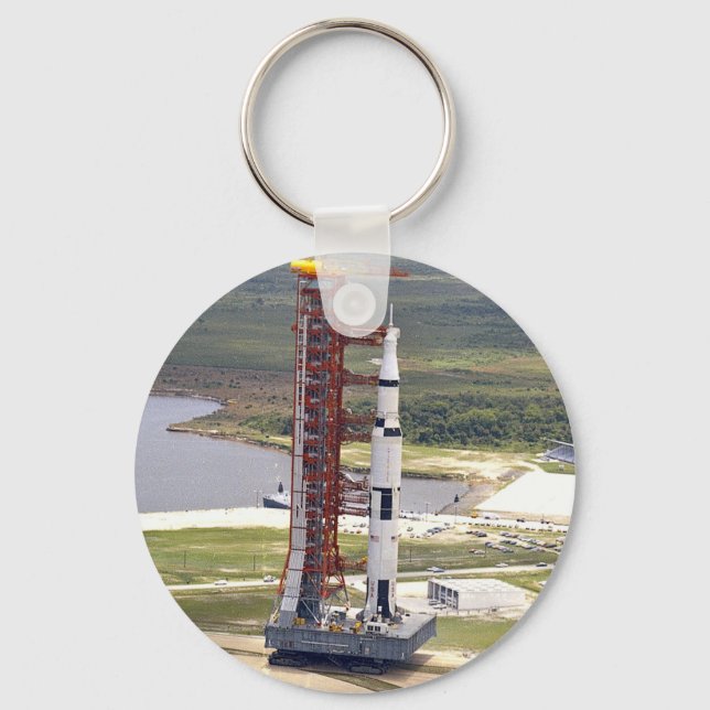Apollo 11 Mission to the Moon Anniversary Key Ring (Front)