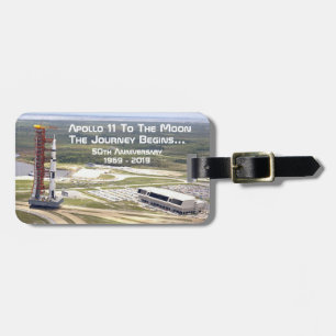 Apollo 11 Mission to the Moon Anniversary Luggage Tag