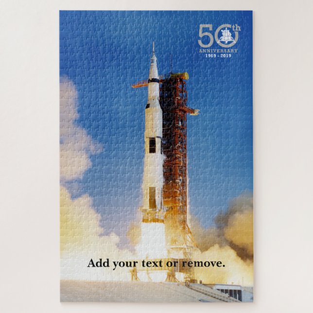 Apollo 11 Moon Mission Saturn V, 50th Anniversary, Jigsaw Puzzle (Vertical)