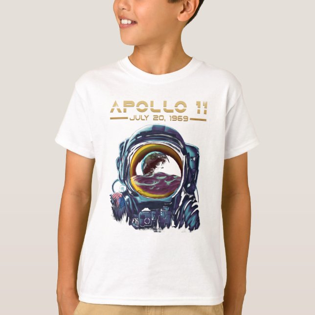 Apollo 11 NASA Space Astronaut Design T-Shirt (Front)