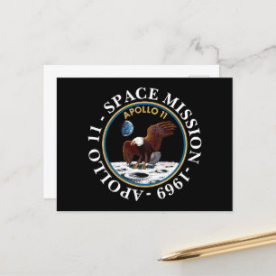 Apollo 11 Space Mission 1969 Insignia Postcard