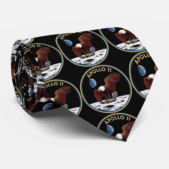 Apollo 11 Space Mission 1969 Insignia Tie (Rolled)