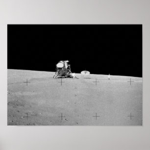 Apollo 12 Lunar Landing Site Poster