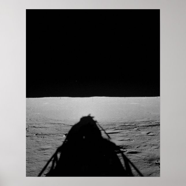 Apollo 12 Lunar Module Shadow on the Moon Poster (Front)