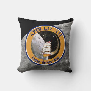 Apollo 12 Mission Patch Logo Cushion