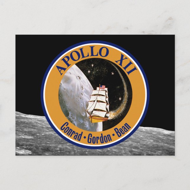 Apollo 12 Mission Patch Logo Postcard (Front)