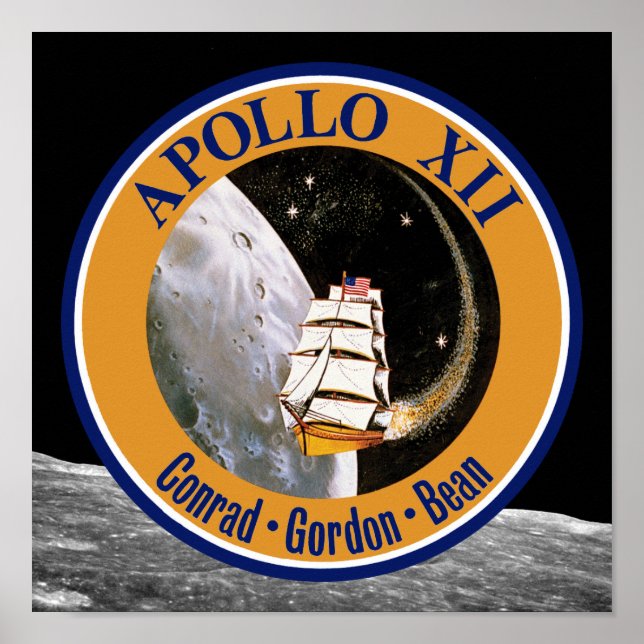 Apollo 12 Mission Patch Logo Poster (Front)