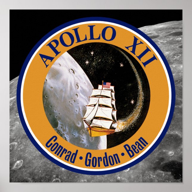 Apollo 12 Mission Patch Logo Poster (Front)
