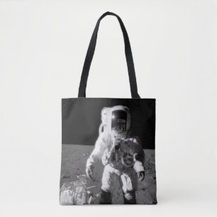 Apollo 12 Moonwalk Tote Bag