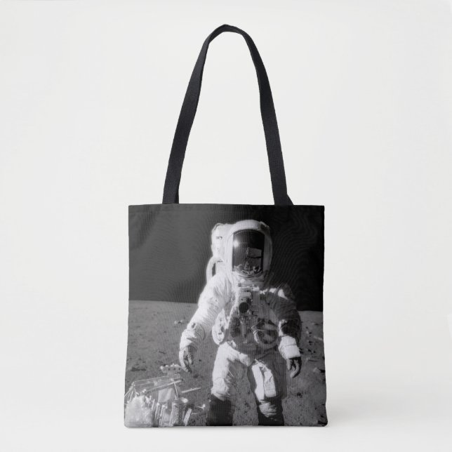 Apollo 12 Moonwalk Tote Bag (Front)