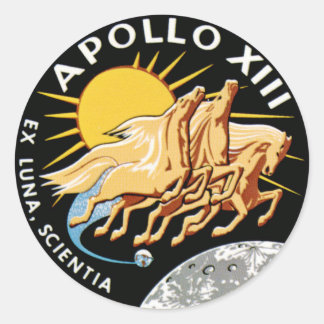 Apollo 13 classic round sticker