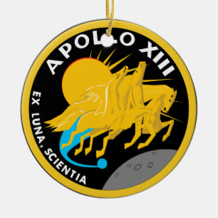 Apollo 13 NASA Mission Patch Logo Ceramic Tree Decoration