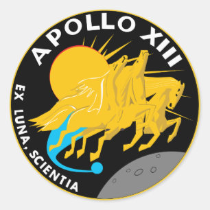 Apollo 13 NASA Mission Patch Logo Classic Round Sticker
