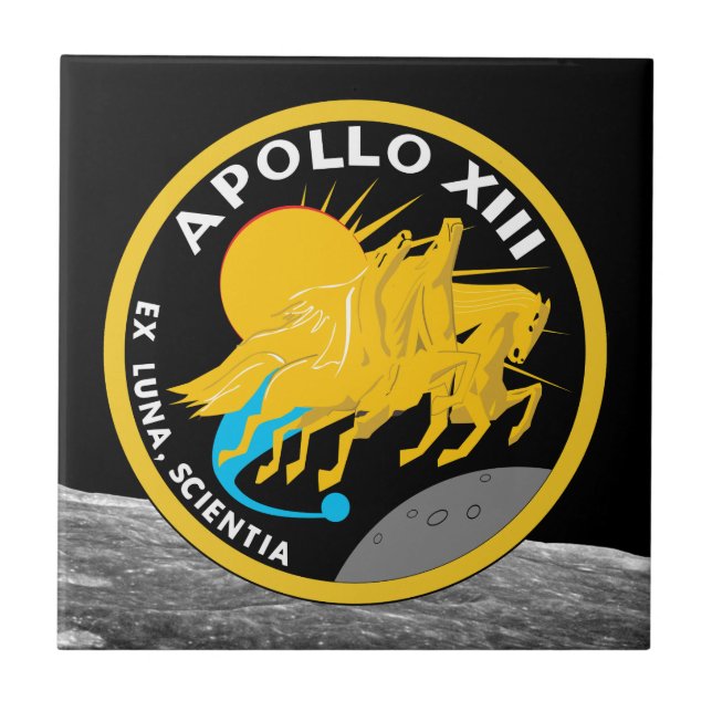 Apollo 13 NASA Mission Patch Logo Tile (Front)