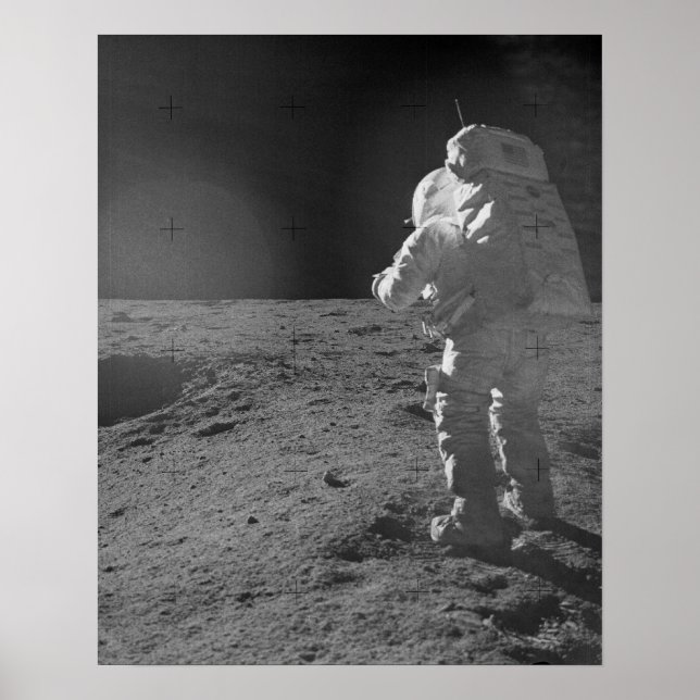 Apollo 14 Astronaut on the Moon Poster (Front)