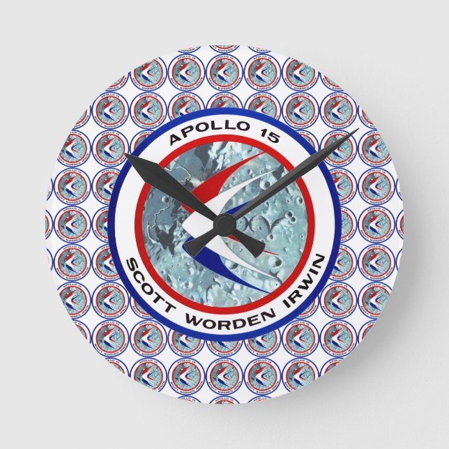 Apollo 15-insignia  round clock (Front)