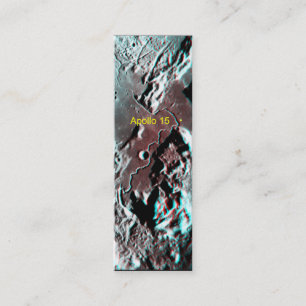 Apollo 15 Landing Site Anaglyph Mini Business Card