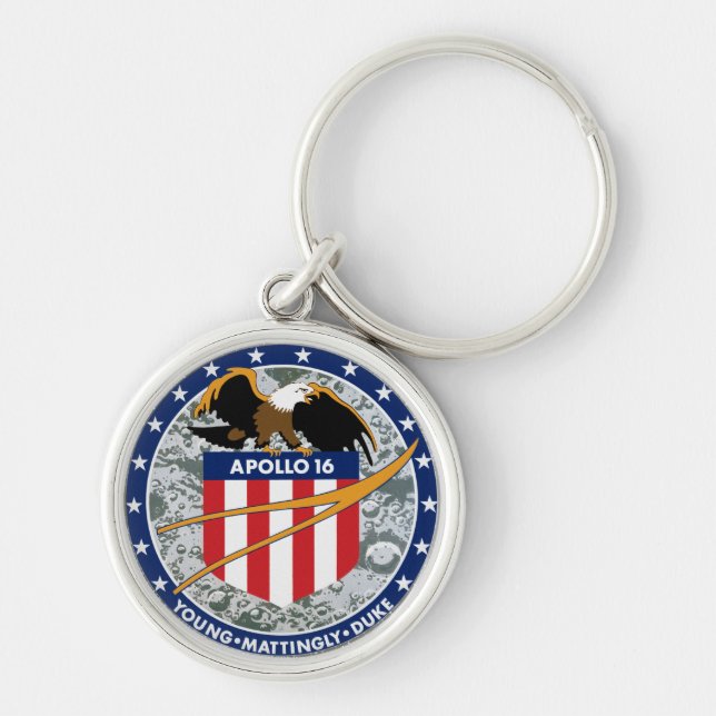 Apollo 16 NASA Mission Patch Logo Key Ring (Front)