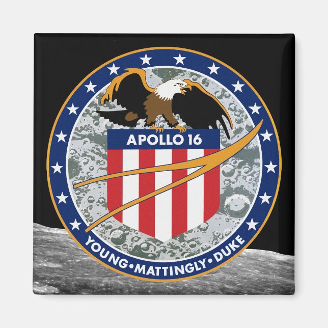 Apollo 16 NASA Mission Patch Logo Magnet (Front)