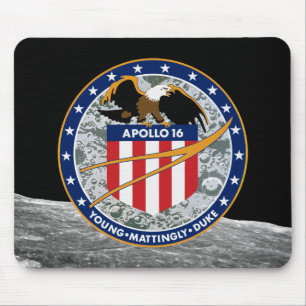 Apollo 16 NASA Mission Patch Logo Mouse Pad