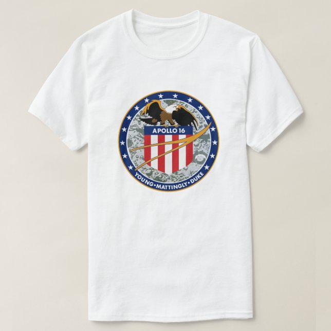 Apollo 16 NASA Mission Patch Logo T-Shirt (Design Front)