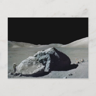 Apollo 17 Astronaut and Vehicle on the Moon Postcard