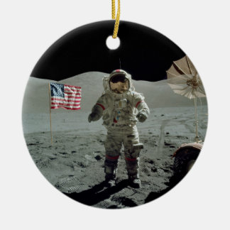 Apollo 17 Astronaut in the Taurus Littrow Valley Ceramic Ornament