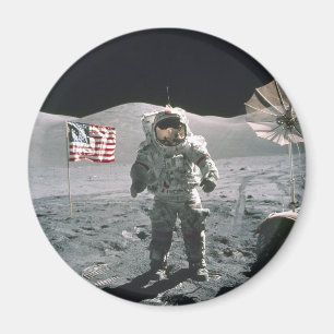 Apollo 17 Last Man on the Moon Magnet