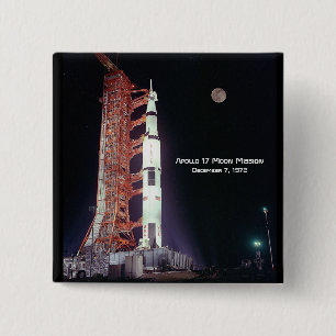 Apollo 17 Moon Mission 15 Cm Square Badge