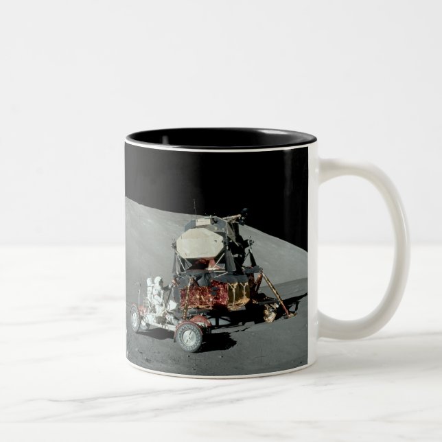 Apollo 17 - The Final Manned Moon Landing Two-Tone Coffee Mug (Right)
