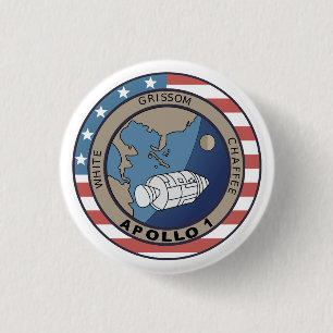 Apollo 1 Mission Patch 3 Cm Round Badge