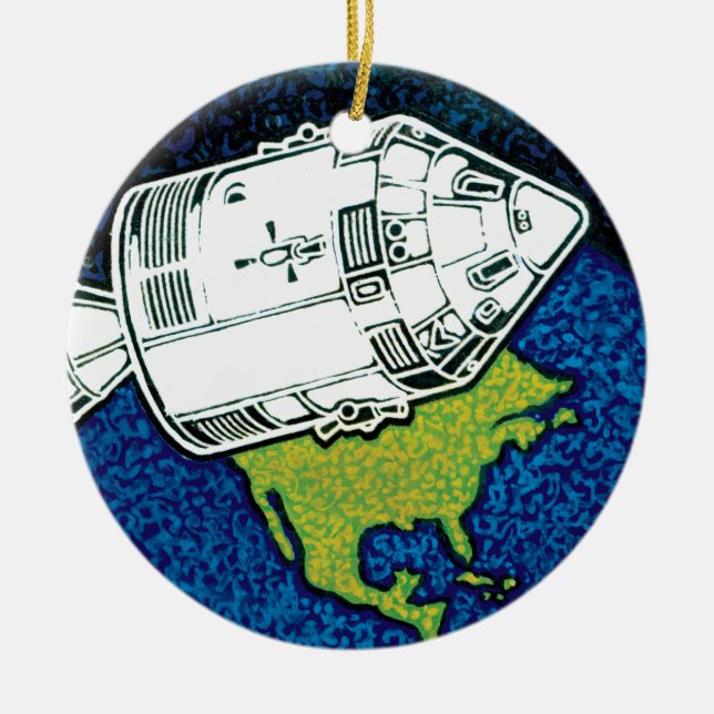 Apollo 7 NASA Mission Patch Logo Ceramic Ornament (Front)